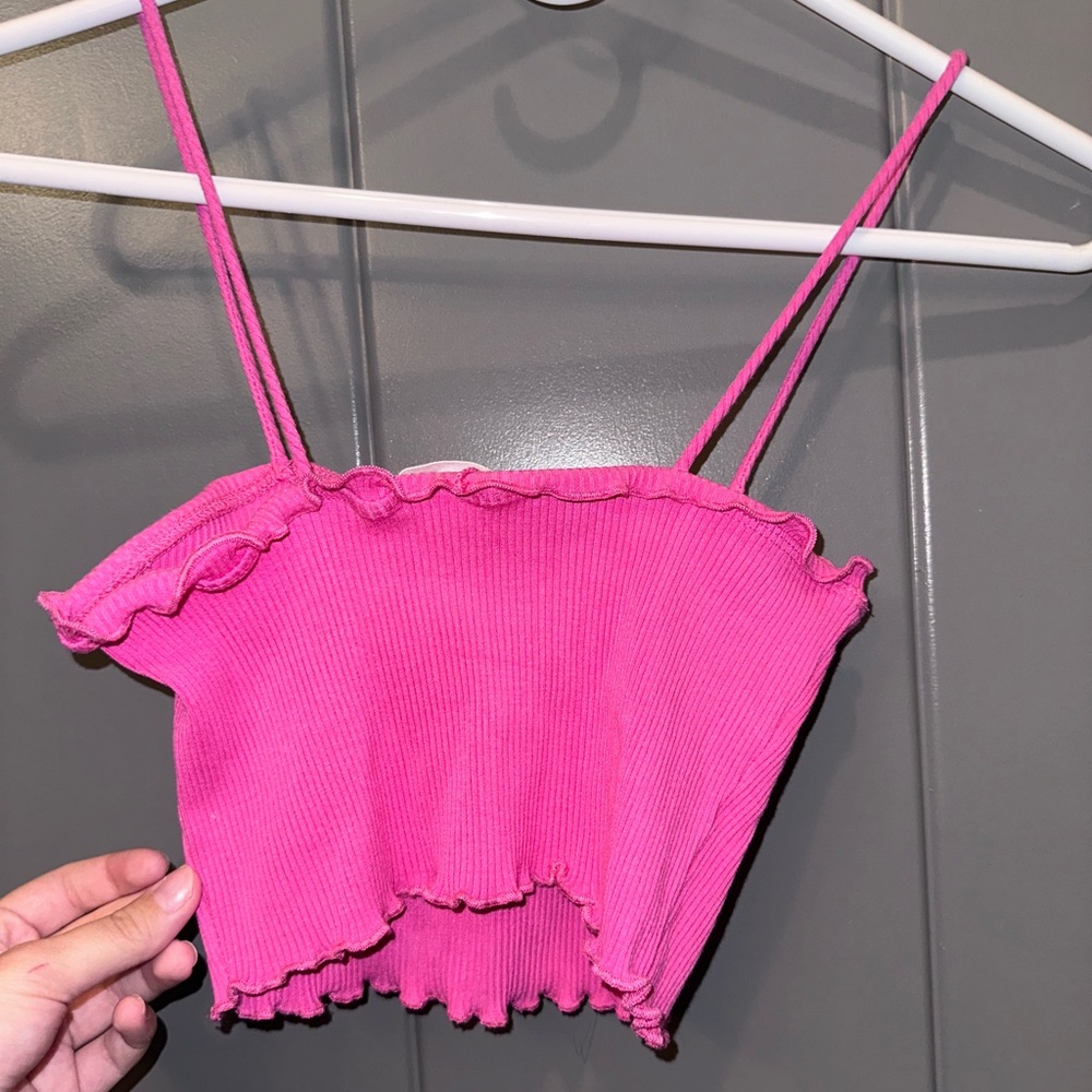 Forever 21 Ruffled Pink Tank - Picture 3 of 3